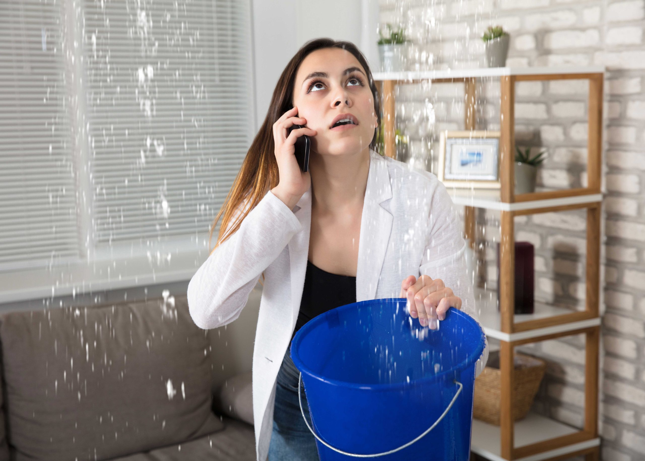 Water flooding a home interior in Sherman Oaks, CA