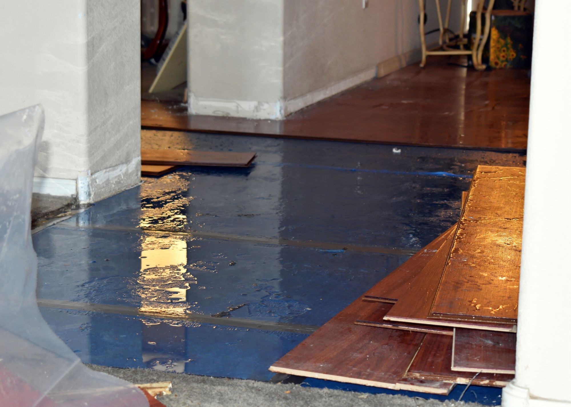 Slab leak water damage restoration in Royal Woods, Sherman Oaks